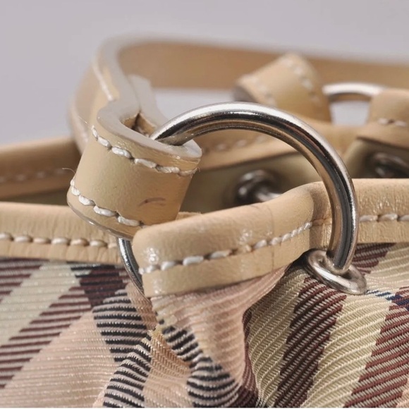 Authentic Burberry Blue Label Tote Handbag Nylon Pink - Picture 5 of 8